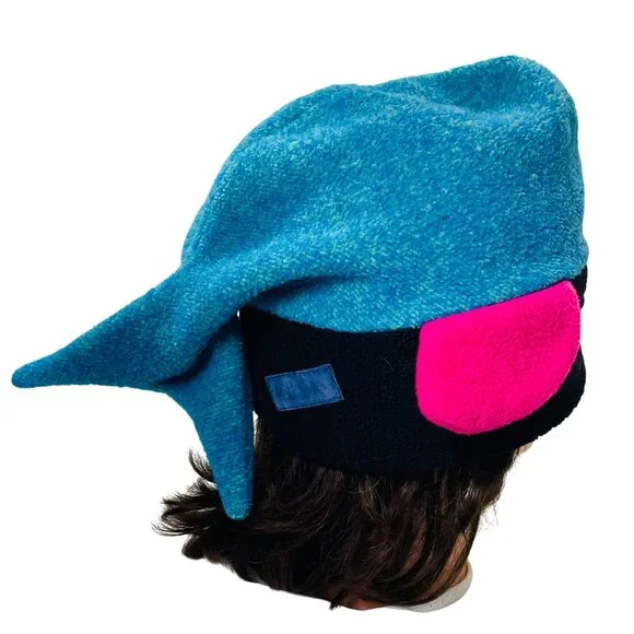 Bula Whimsical Whale Fish Mask Hat For Kids & Adults In Teal Pink Vintage - Picture 11 of 12